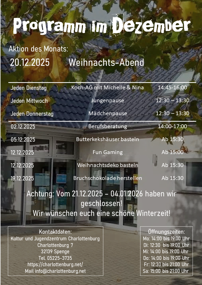 Monatsprogramm Dezember