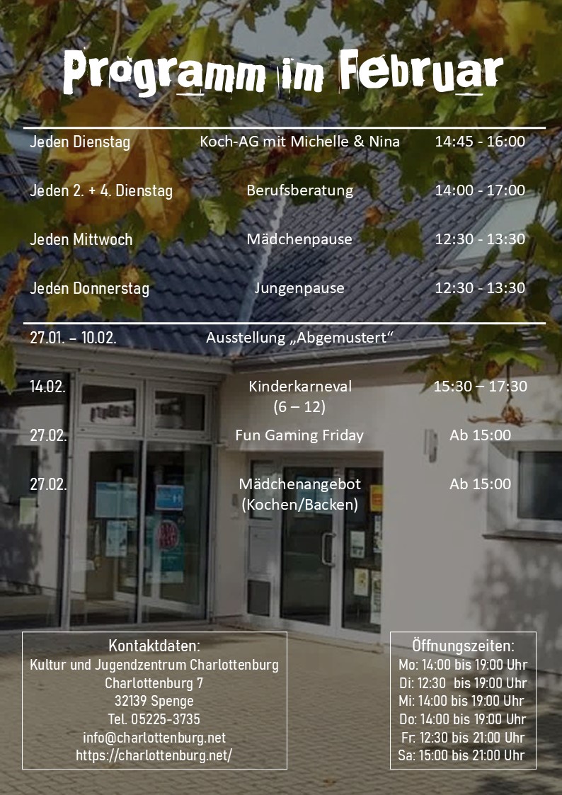 Monatsprogramm Februar 2026