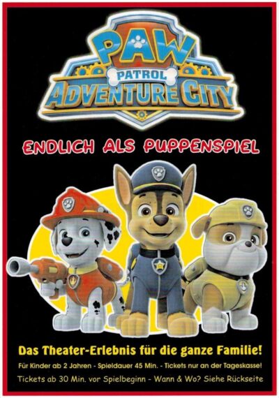 Paw Patrol Puppenspiel am 03.03.26 um 16:30 Uhr